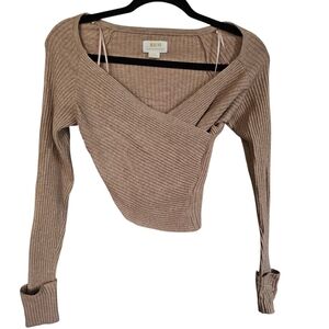 Anthropologie Maeve Beige Knit Sweater
